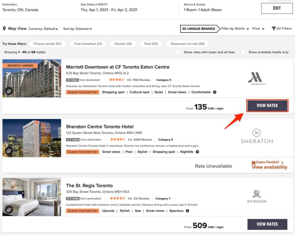 how to enter marriott corporate code step 3