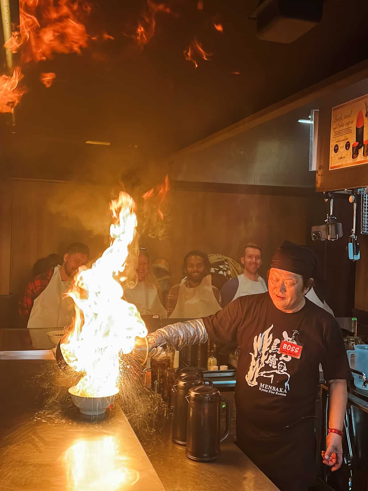 menbaka fire ramen ball of flame in kyoto