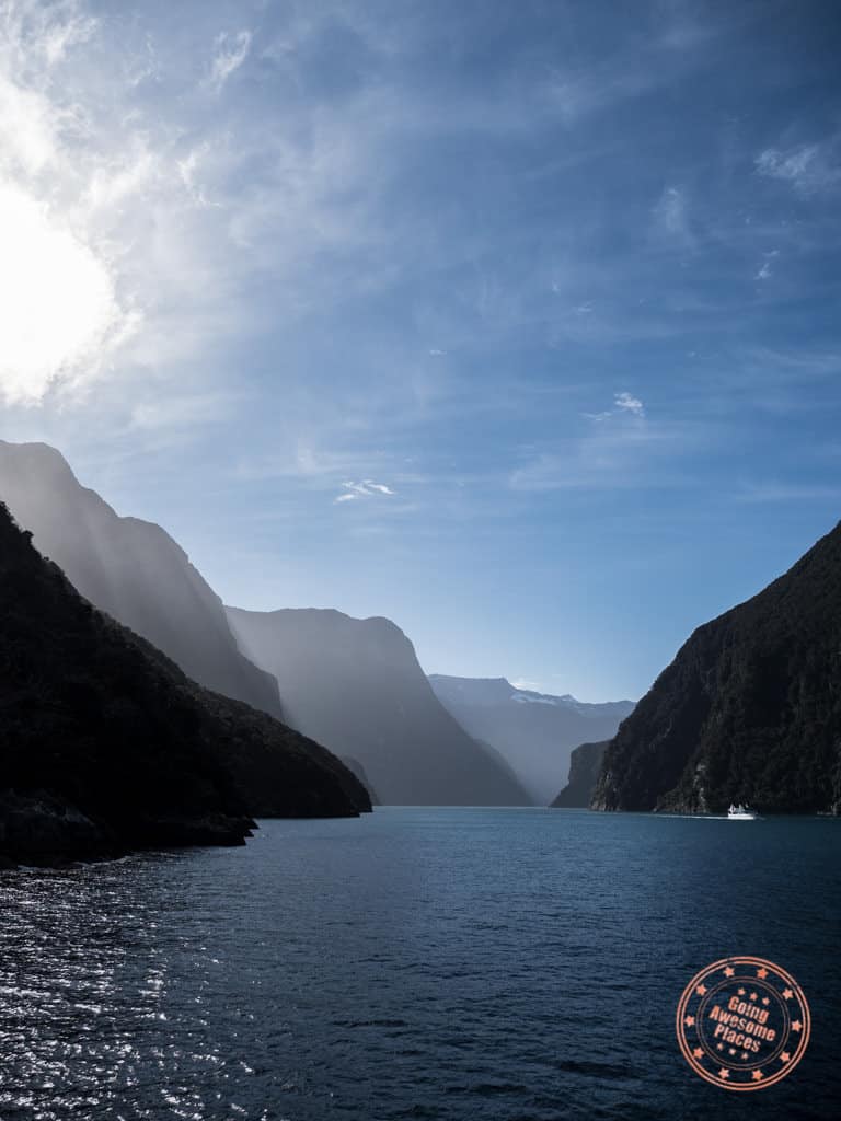 milford sound fjord at sunrise