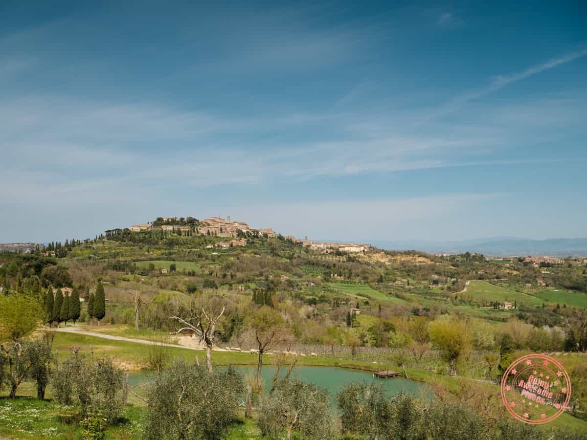 montepulciano village viewpoint in tuscany italy