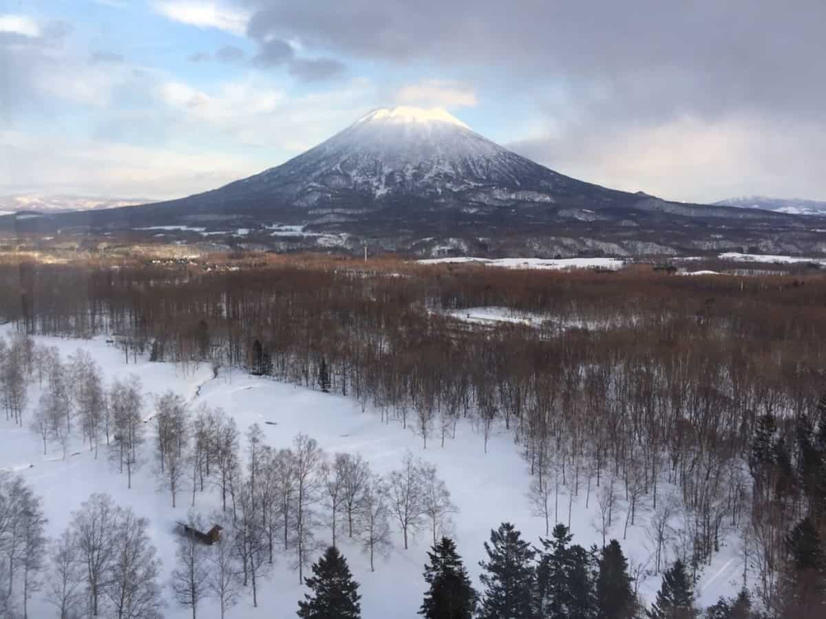 distant view of mount niseko-annupuri