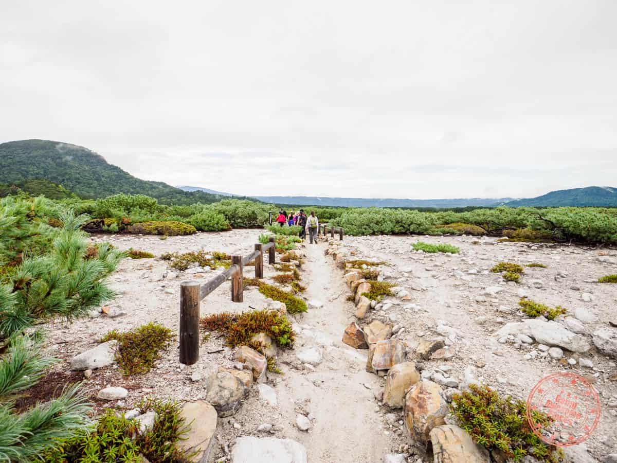 start of tsutsujigahara nature hike trail from mt io