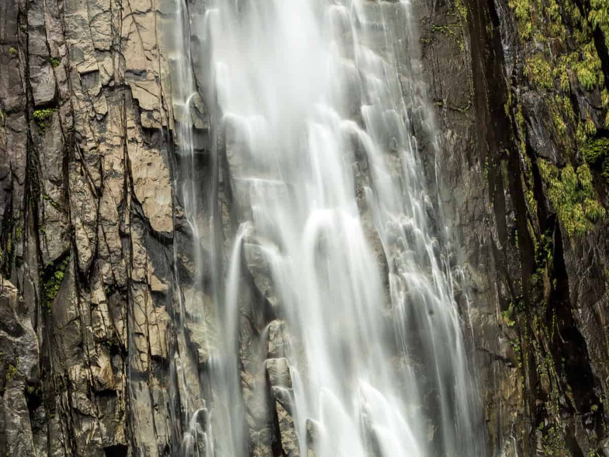 close up of nachi waterfall