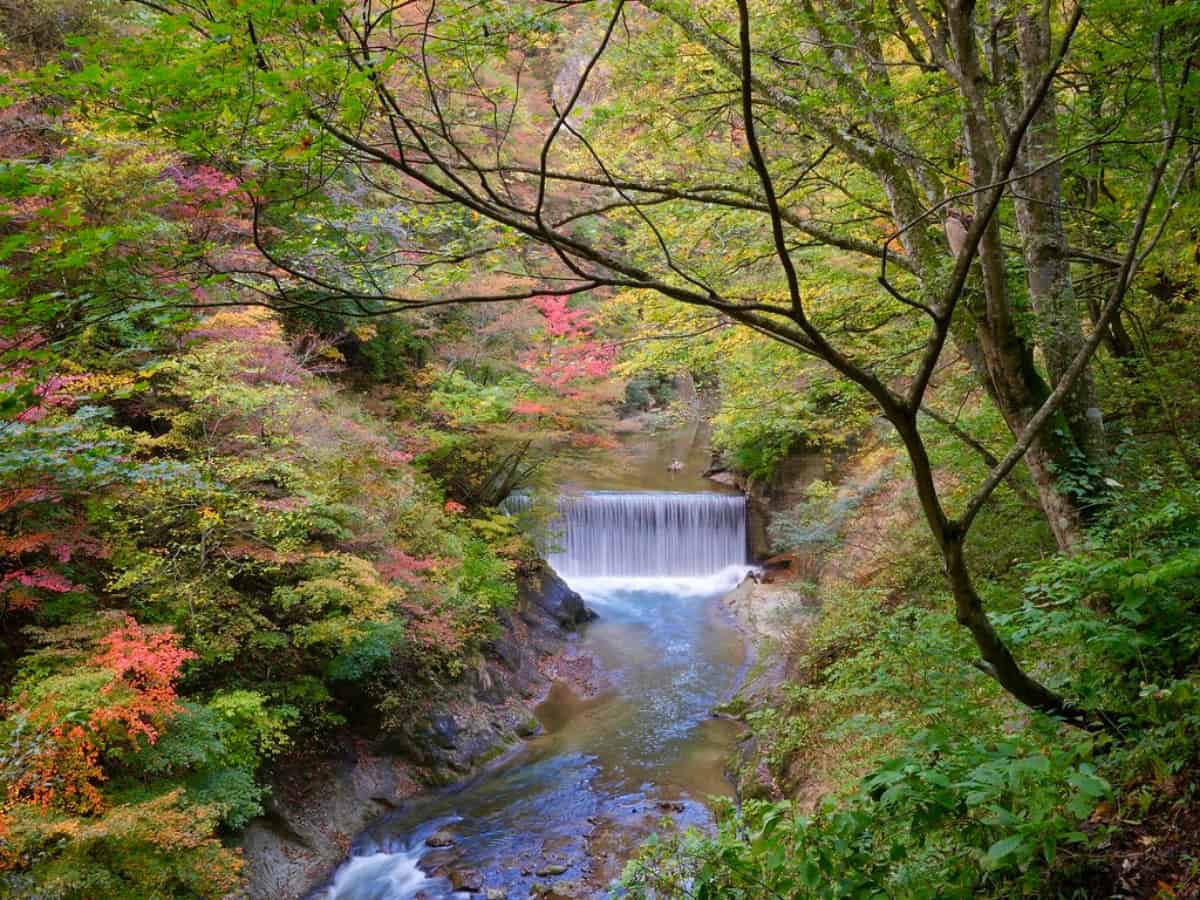 waterfall along the naruko gorge walking trail