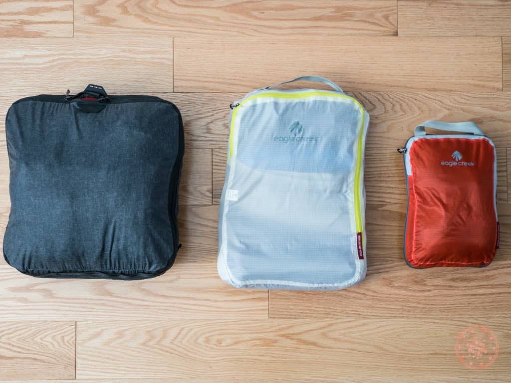 assorted packing cubes