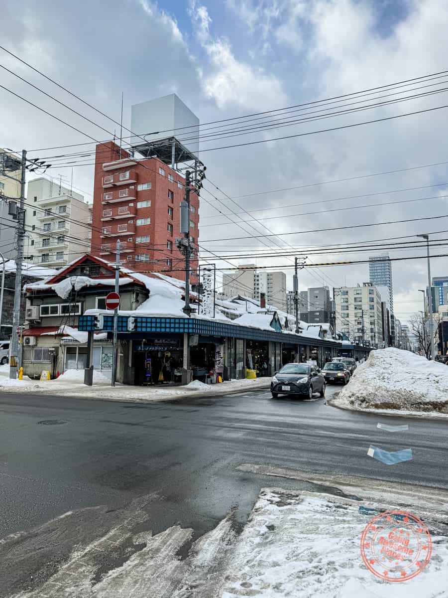 nijo fish market in winter
