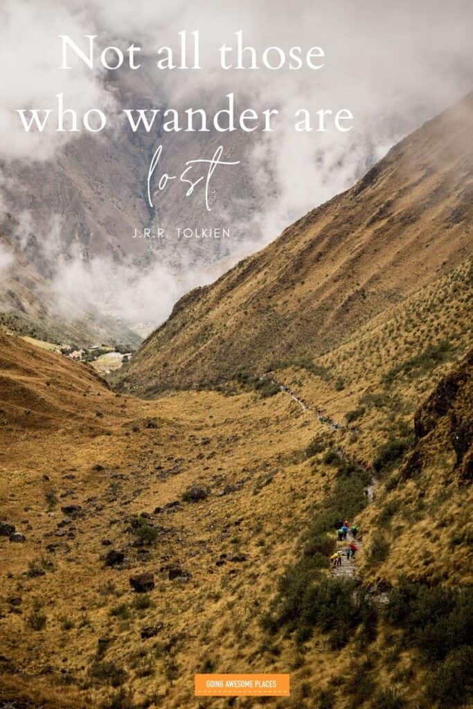 not all who wander are lost by j.r.r. tolkien best travel quote