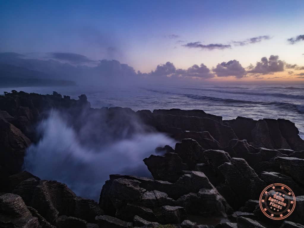 pancake rocks sunset in new zealand travel guide