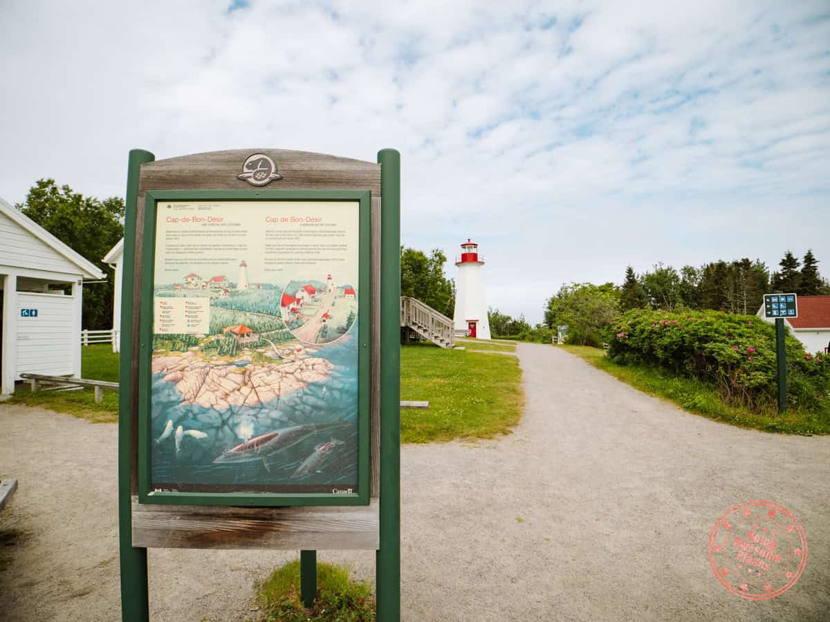 parks canada cap de bon desir entrance