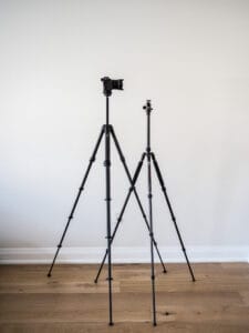maximum height compared between peak design travel tripod and sirui t024x
