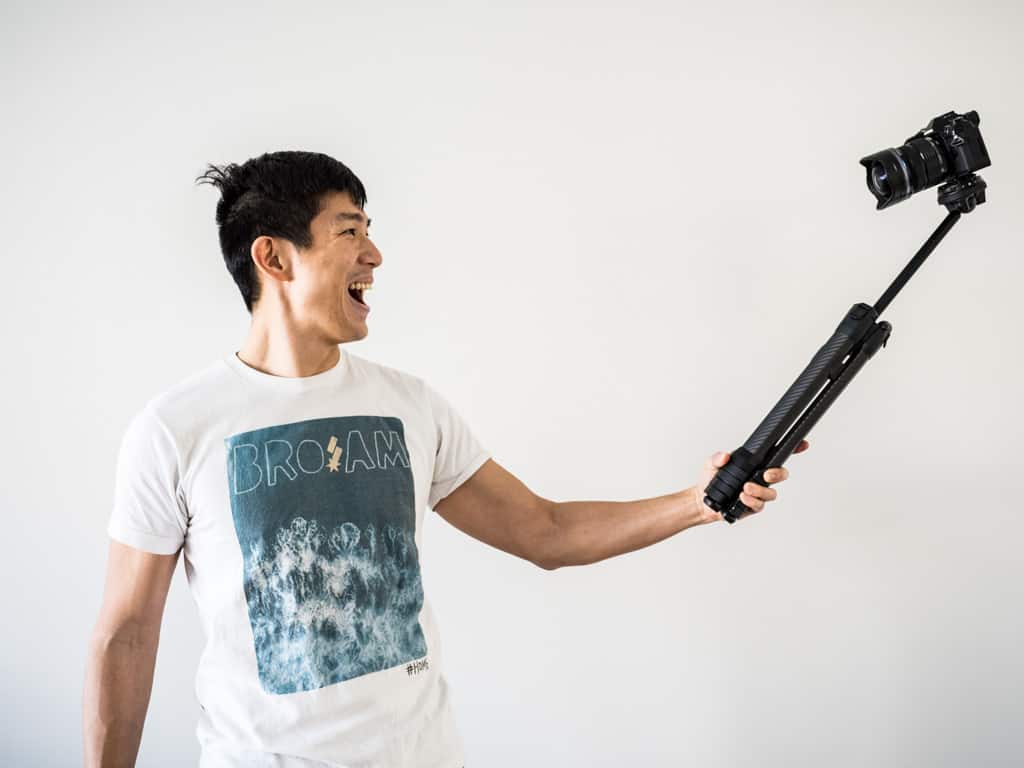 peak design travel tripod as a selfie stick