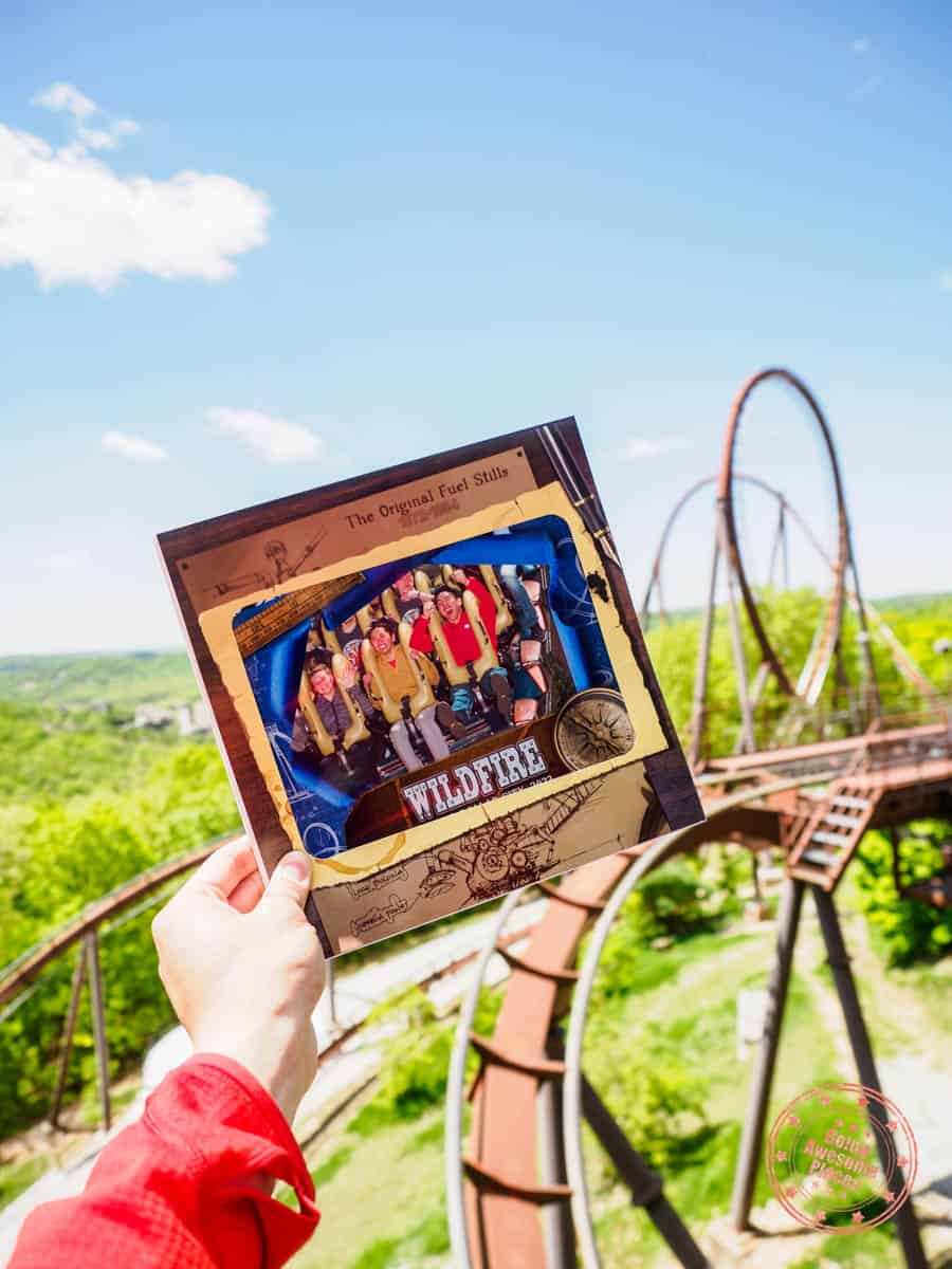 photo from wildfire roller coaster at silver dollar city amusement park