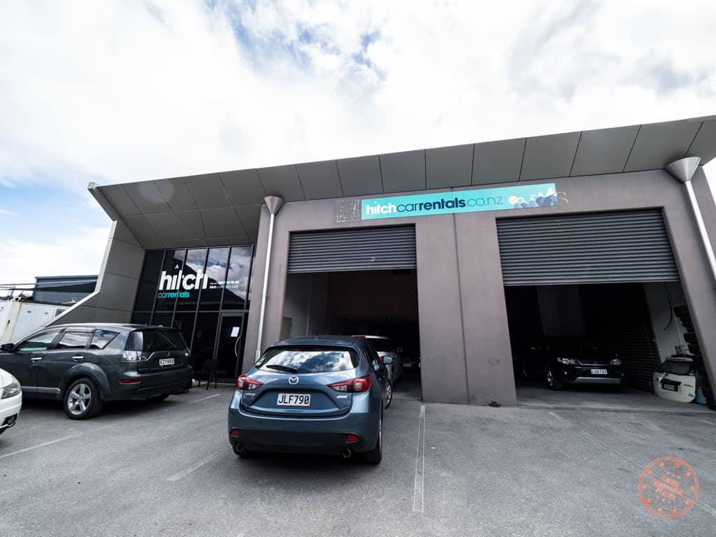 picking up car rental from hitch in queenstown new zealand
