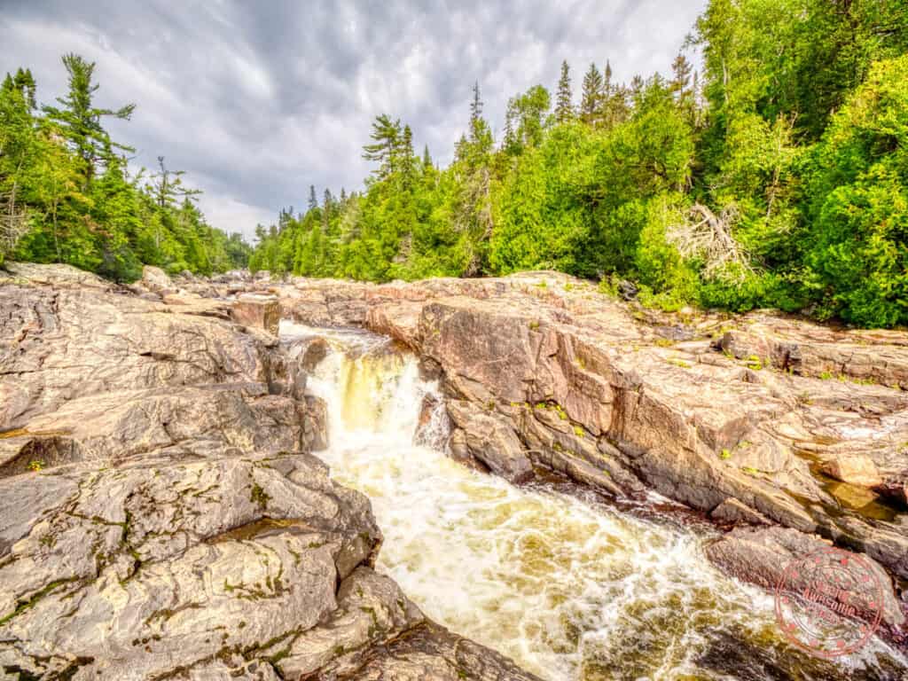 pinguisibi trail or sand river trail and its rolling cascade of waterfalls