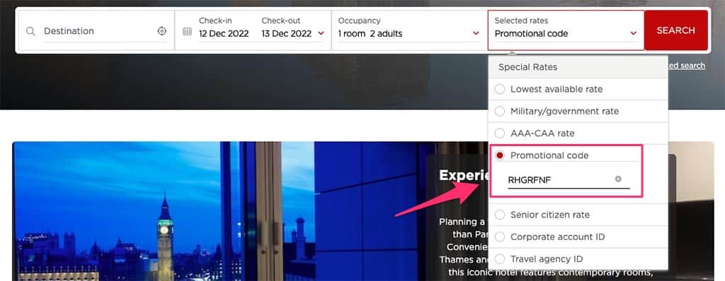 radisson hotels friends and family promotional code