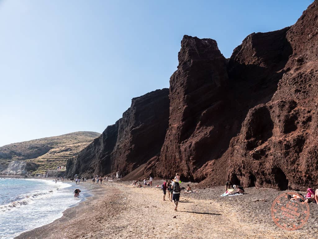 where to go in santorini red beach
