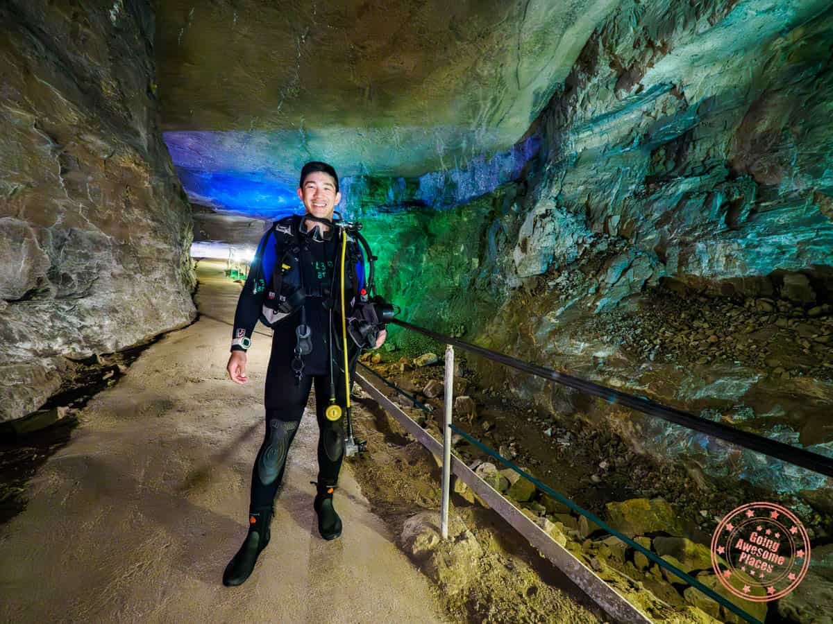 scuba diving gear at bonne terre mine in missouri itinerary