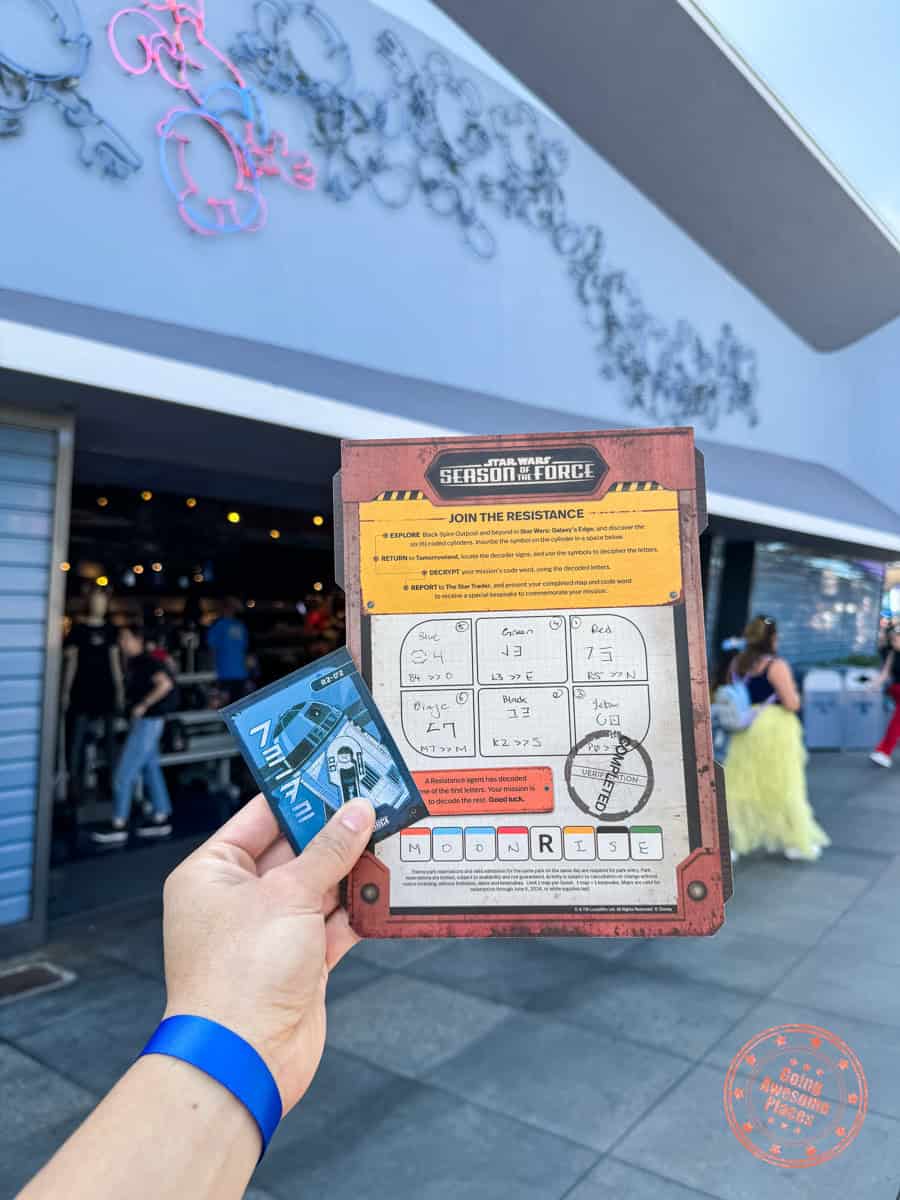 season of the force scavenger hunt completed and collectible card in 2024