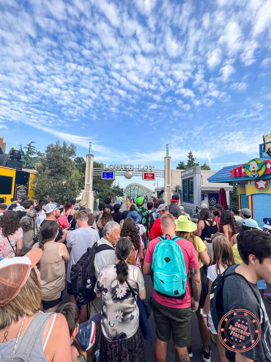 second line during universal studios hollywood openin