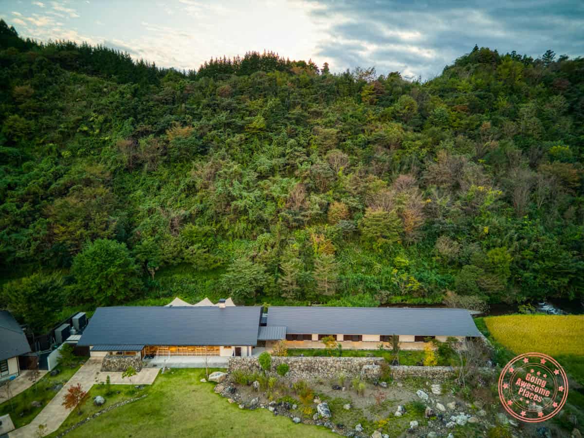 seirannosato lodge close aerial photo in shikoku