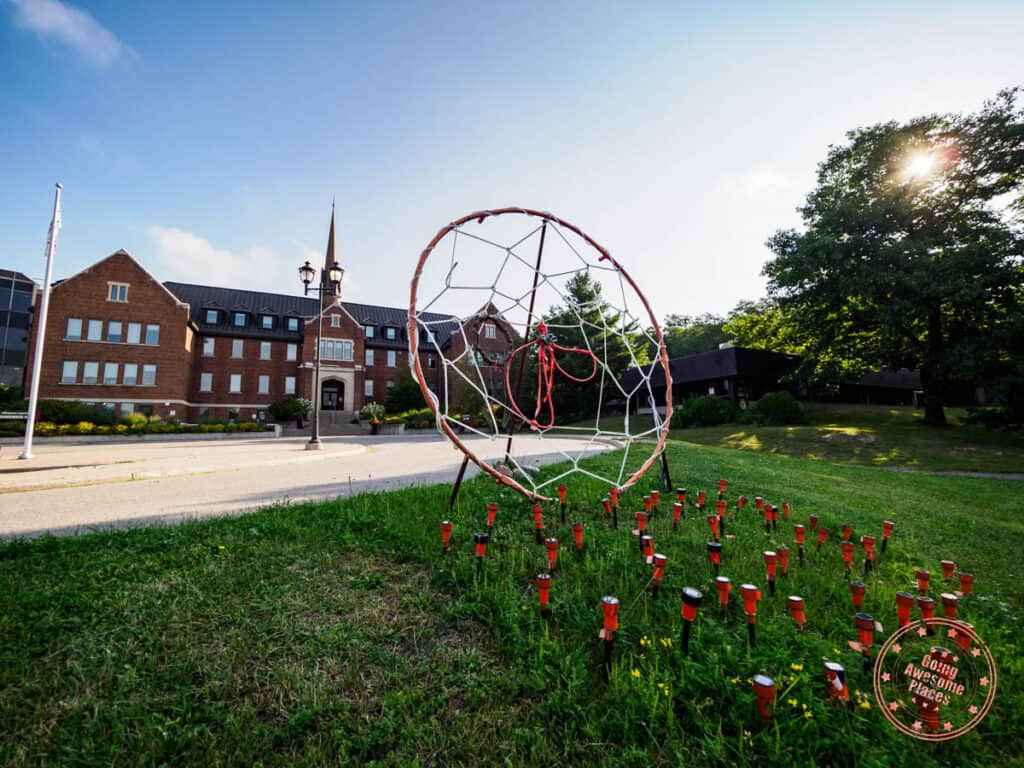 shingwauk residential school dream catcher entrance