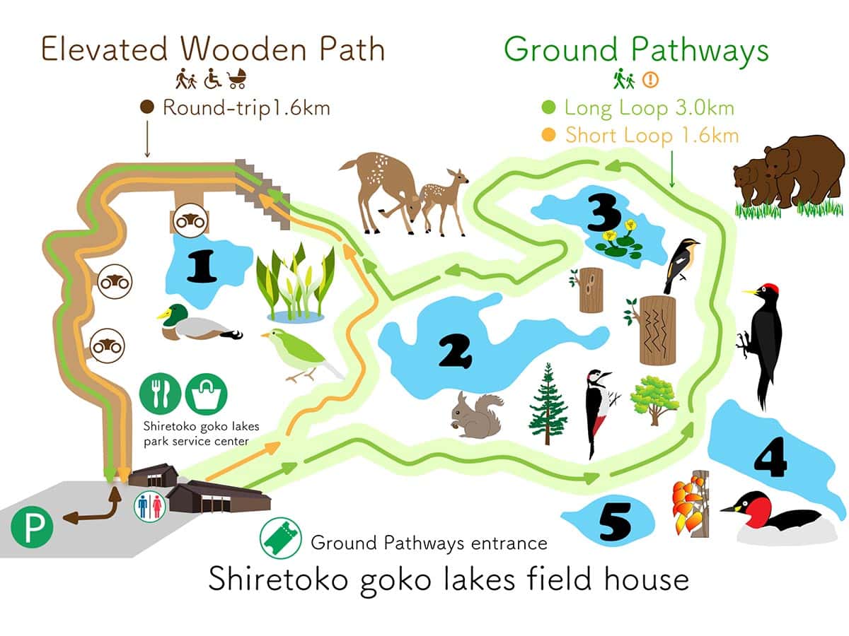 shiretoko goko lakes park trail map