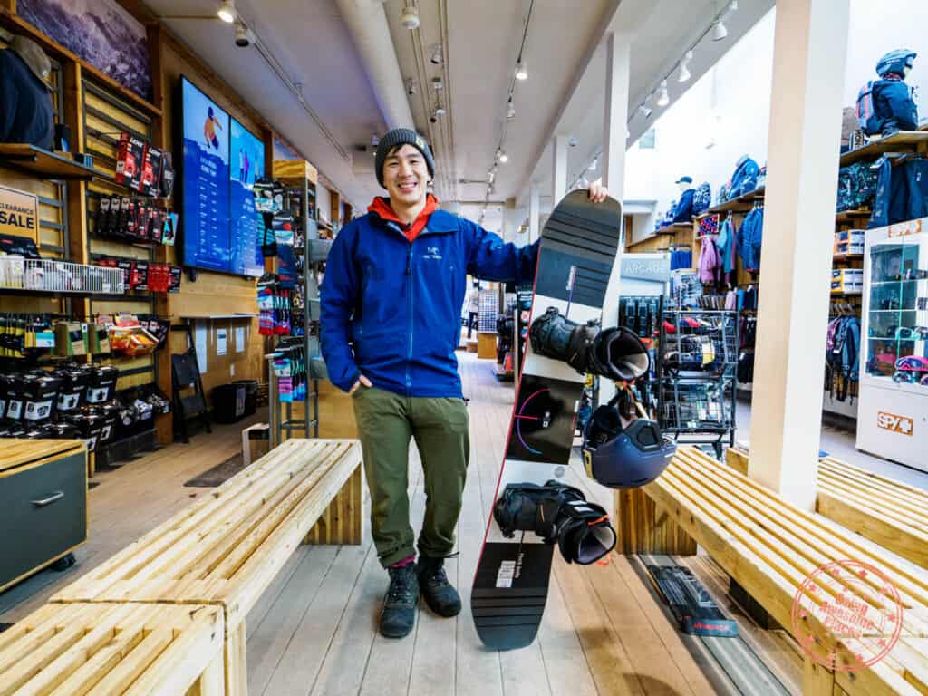 skibig3 adventure hub snowboard rental pick up