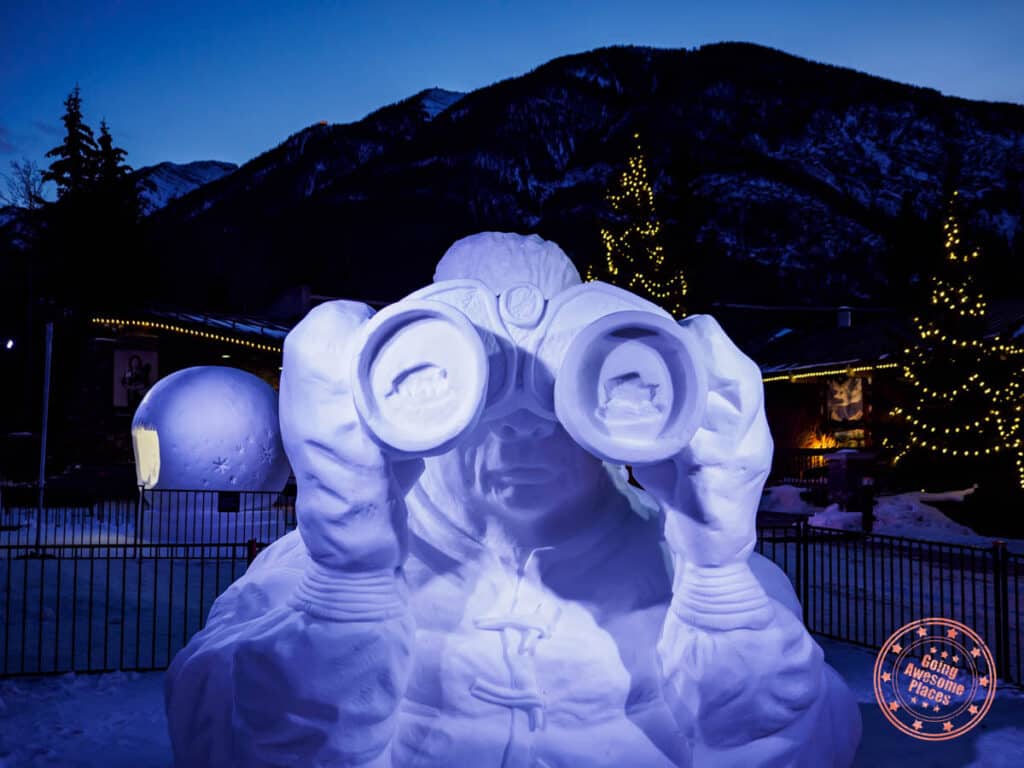 snowdays snow sculpture during winter