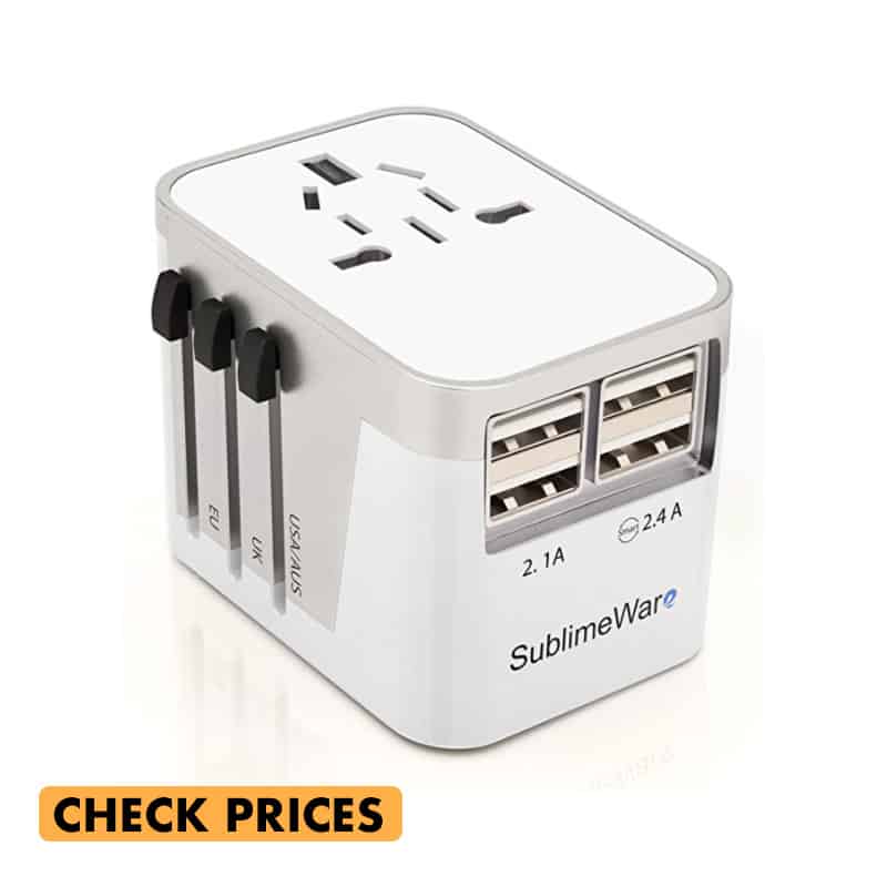 sublimeware international power adapter and usb hub for travel