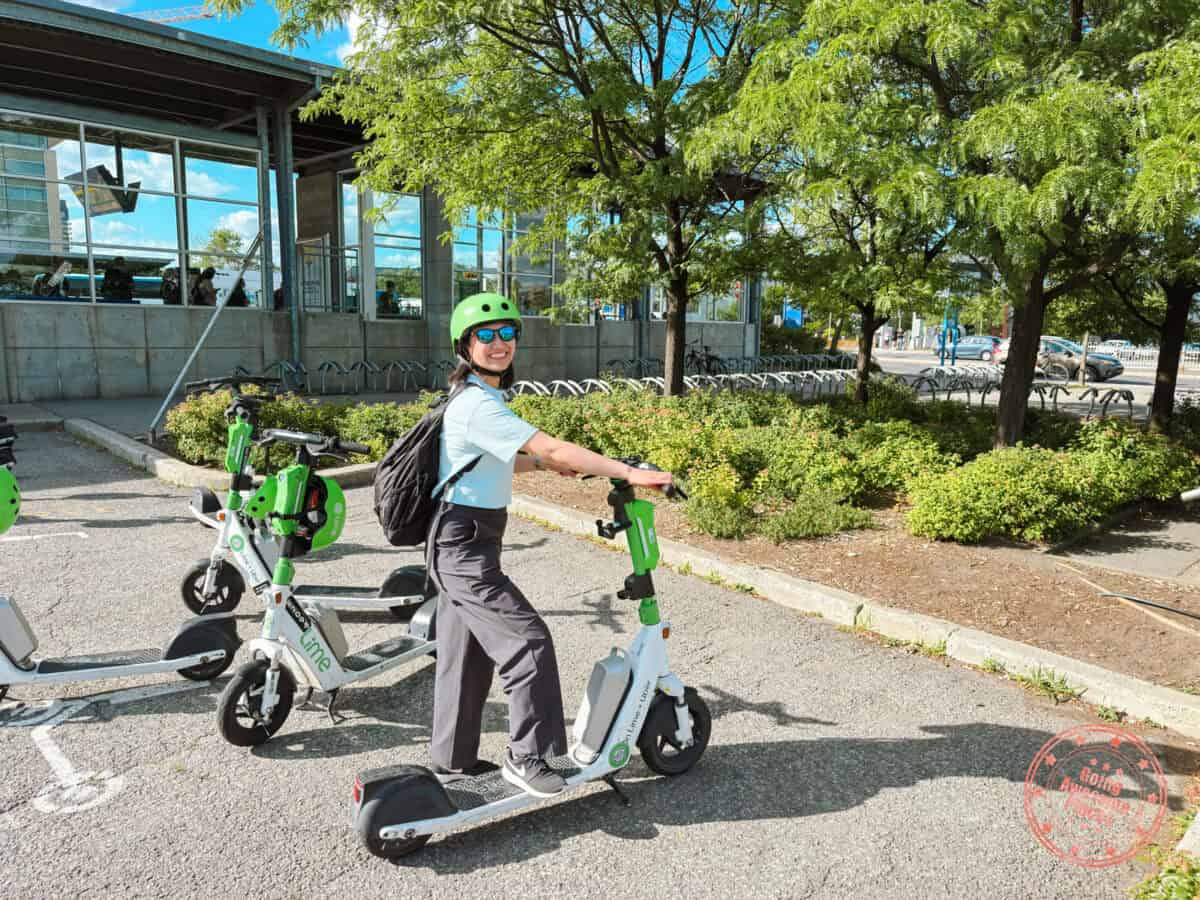 taking lime scooter in laval