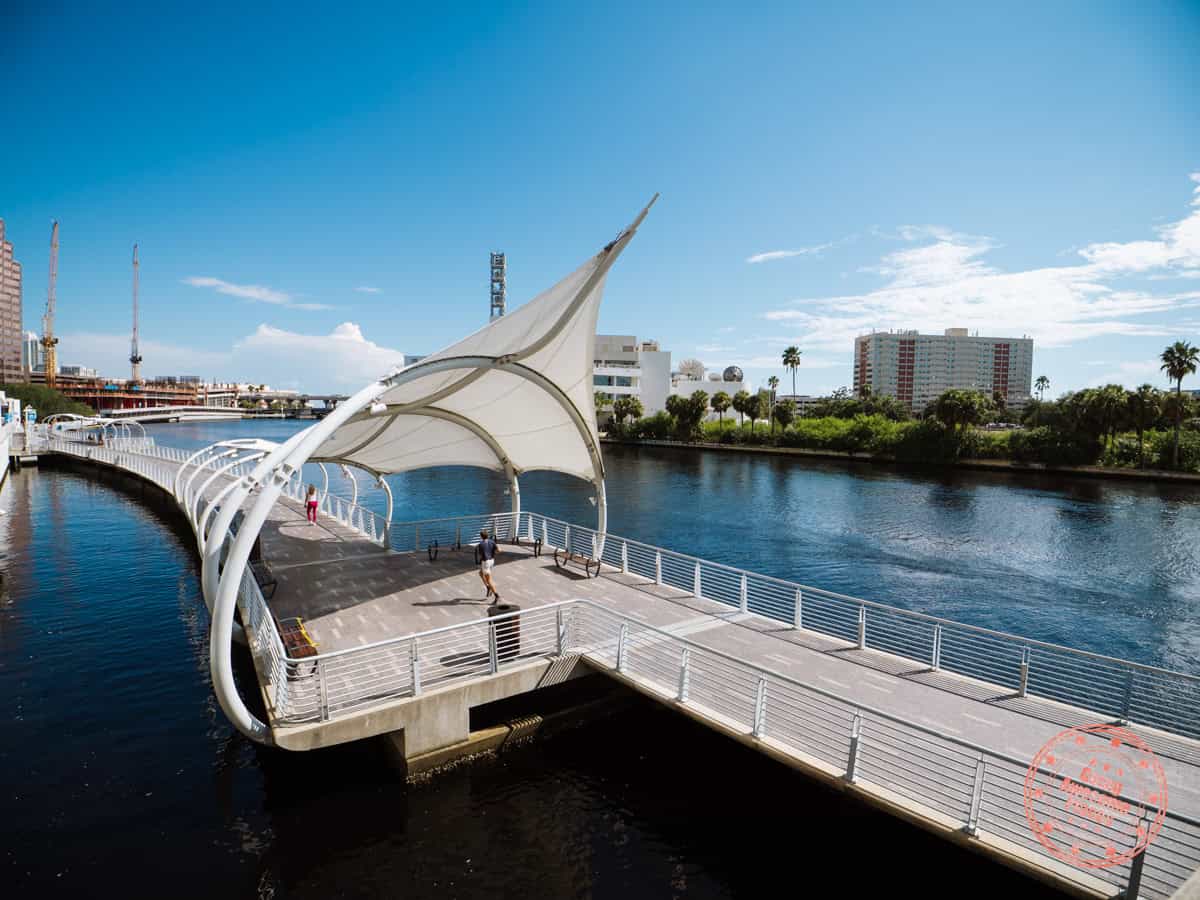 tampa riverwalk pathway along the hillsborough river
