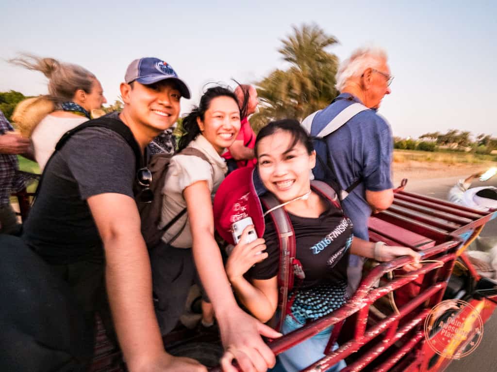 taxi ride on pickup truck nile cruise