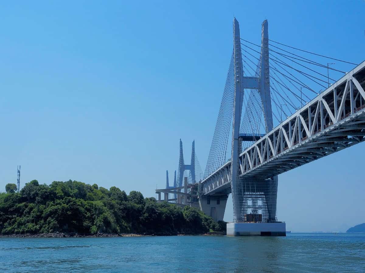 the seto bridge between okayama and kagawa prefectures 
