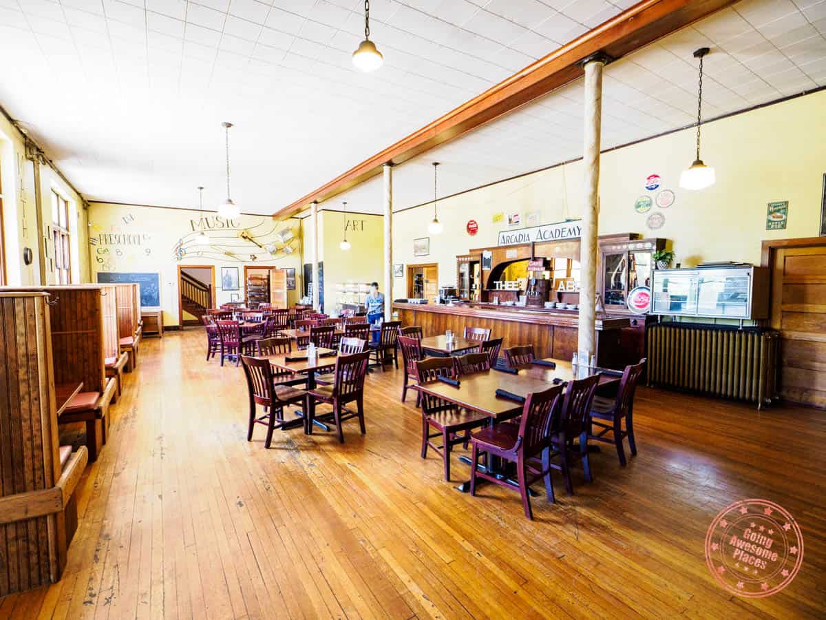 thee abbey kitchen interior at arcadia academy