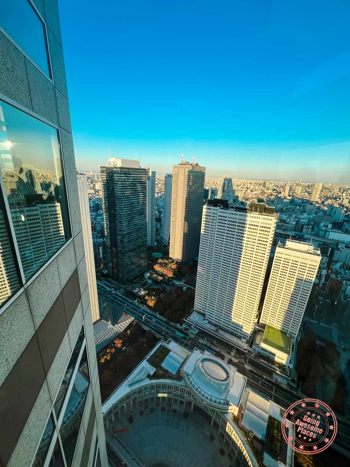 tokyo metropolitan government building view from free observation deck
