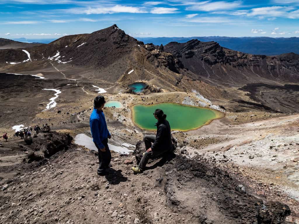 new zealand travel guide and the tongariro crossing view of emerald lakes