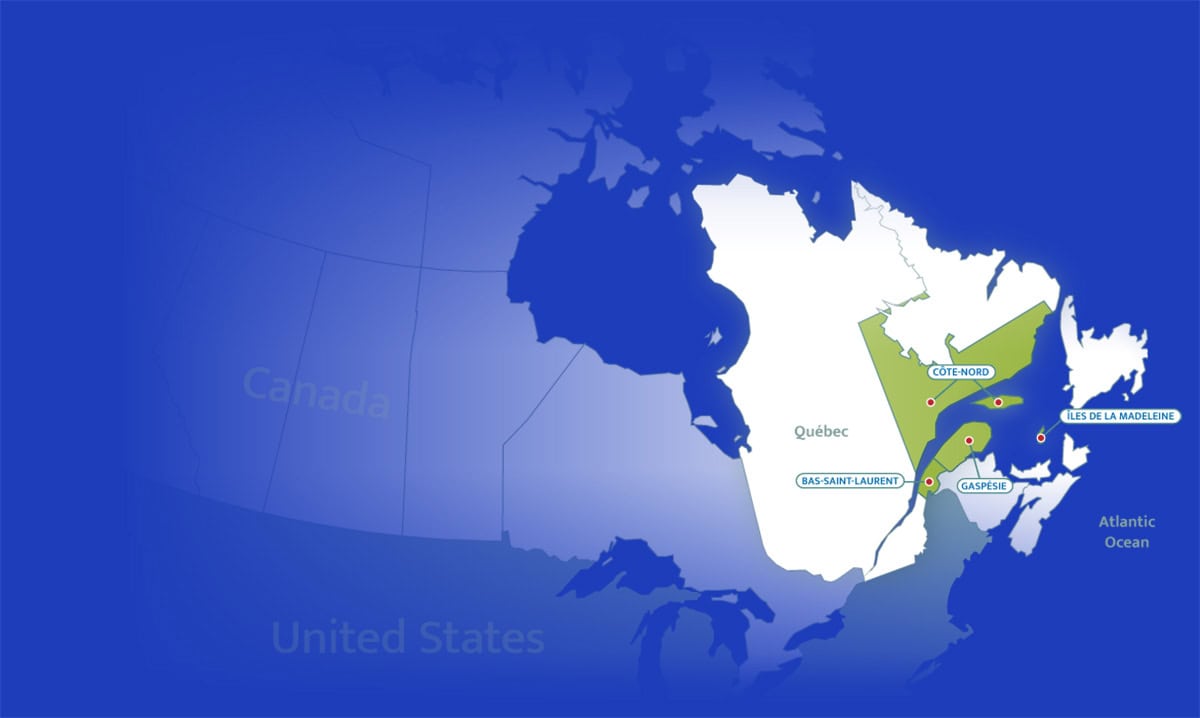 tourism regions of quebec map