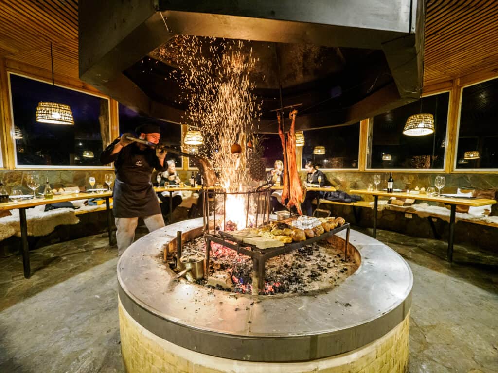 traditional patagonian bbq at hotel las torres