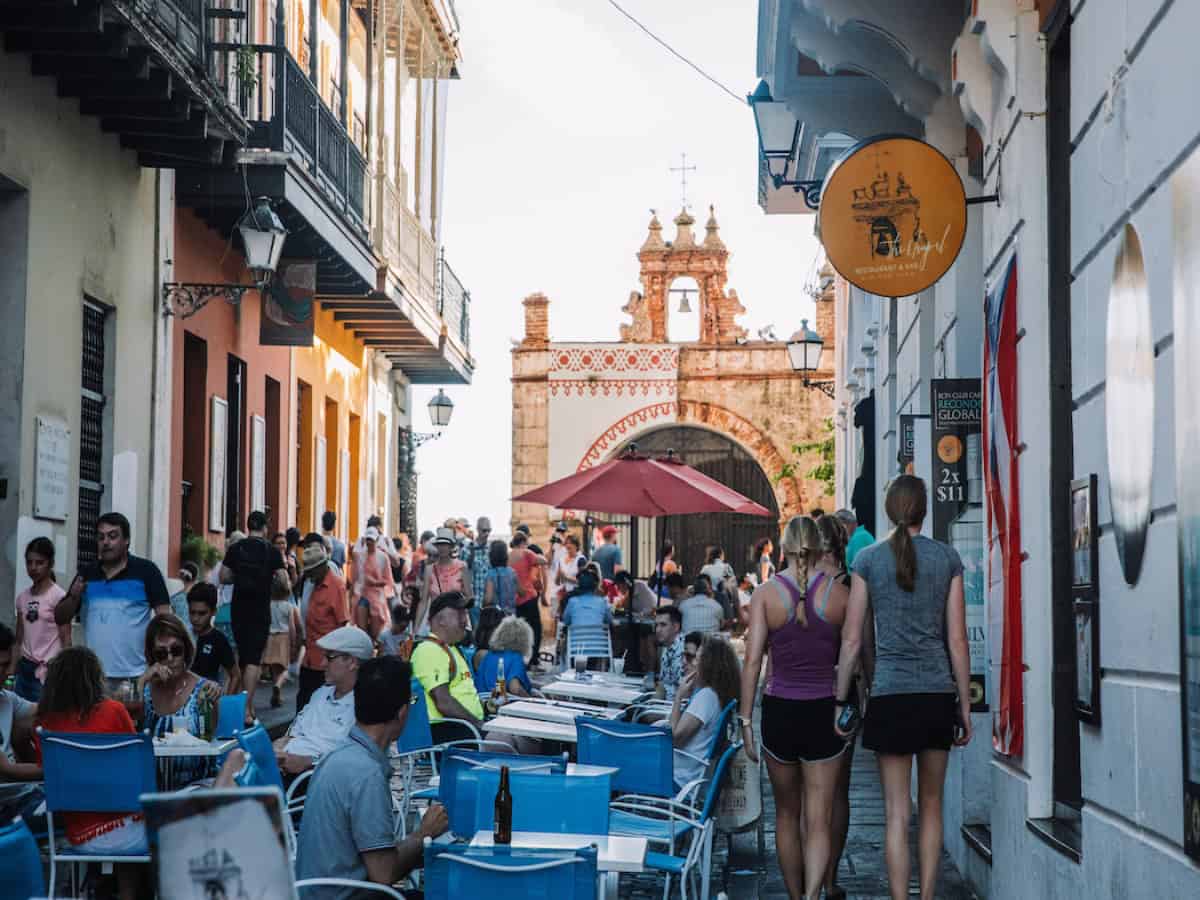 travelers enjoying exploring old san juan