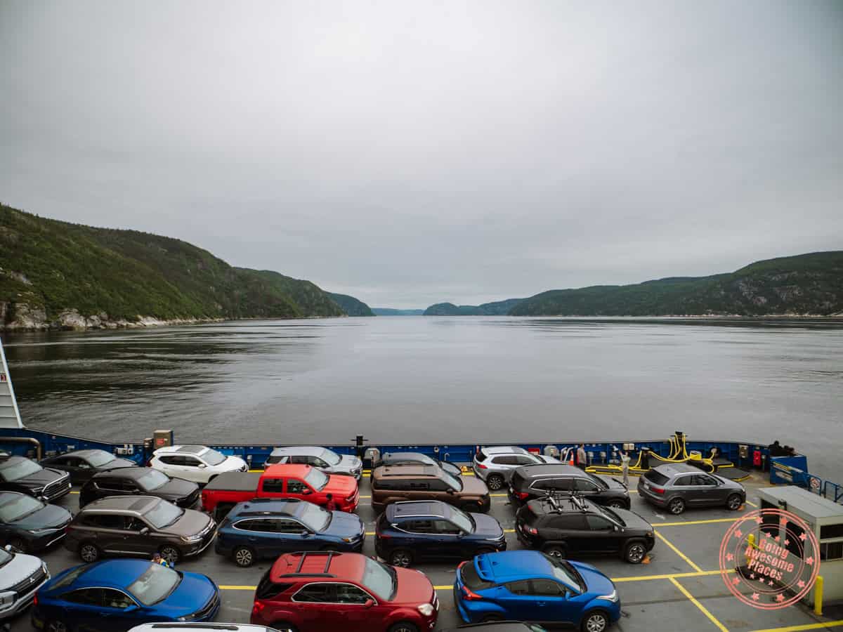 traversiers car ferry on saguenay fjord