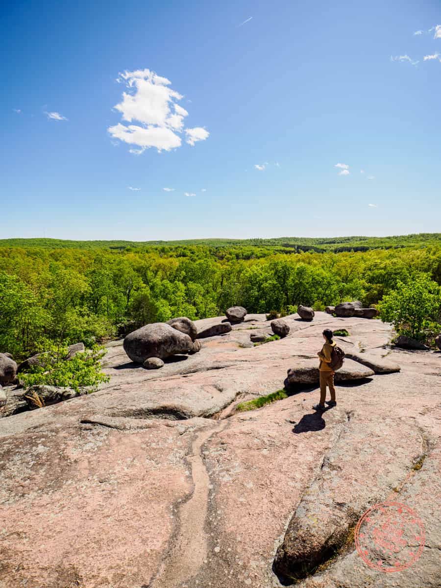 view from top of elephant rocks state park