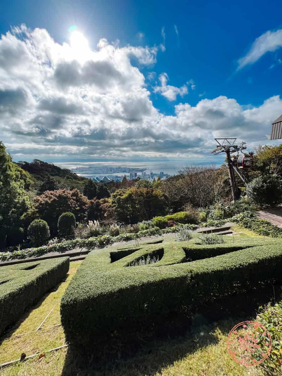 view of the city from nunobiki herb gardens