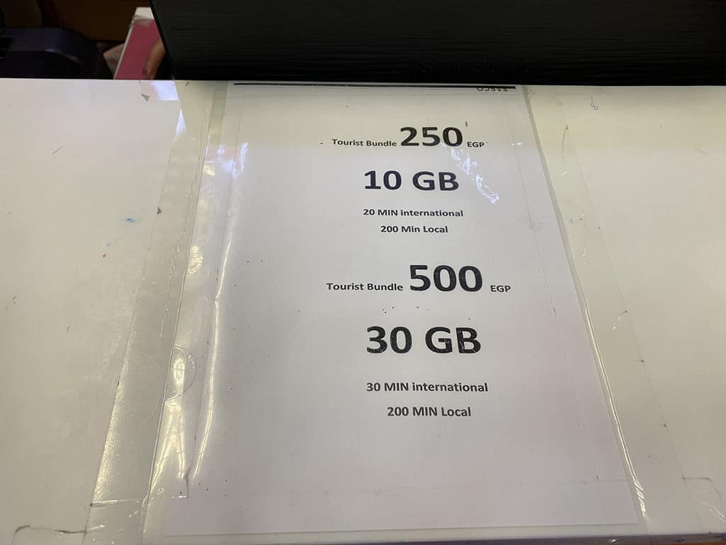 vodafone sim packages cairo egypt