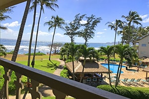 wailua ocean view studio in kauai