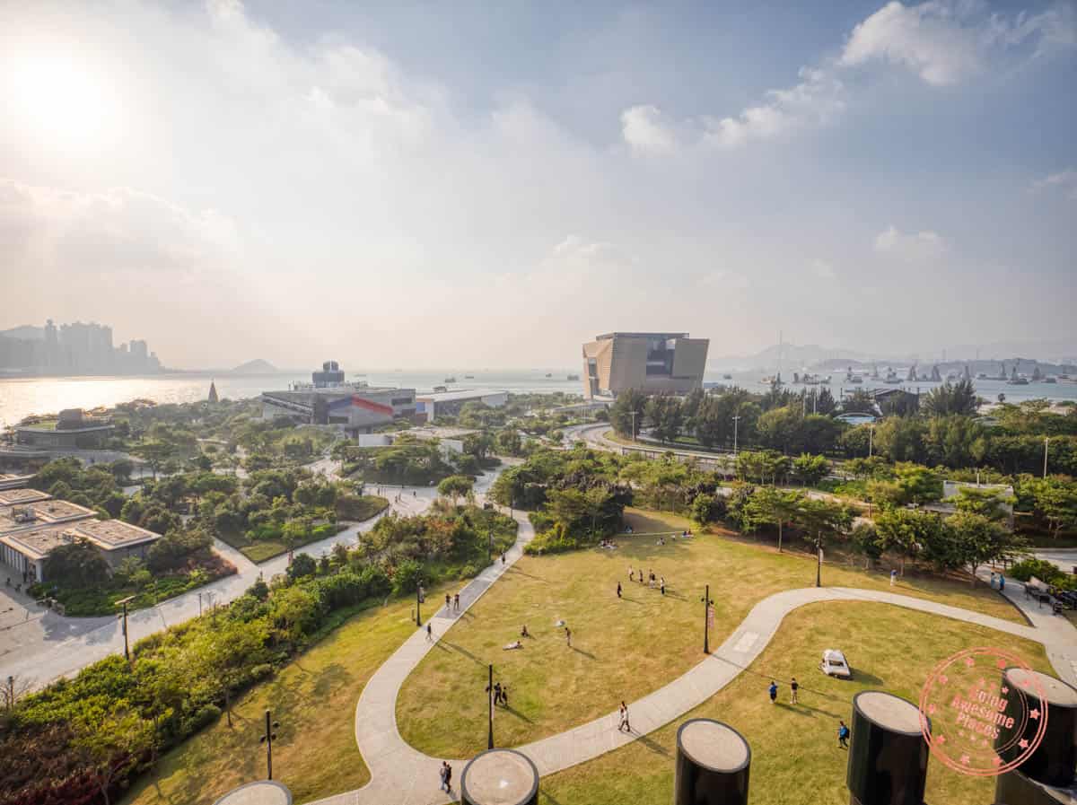 west kowloon cultural district view from m plus rooftop