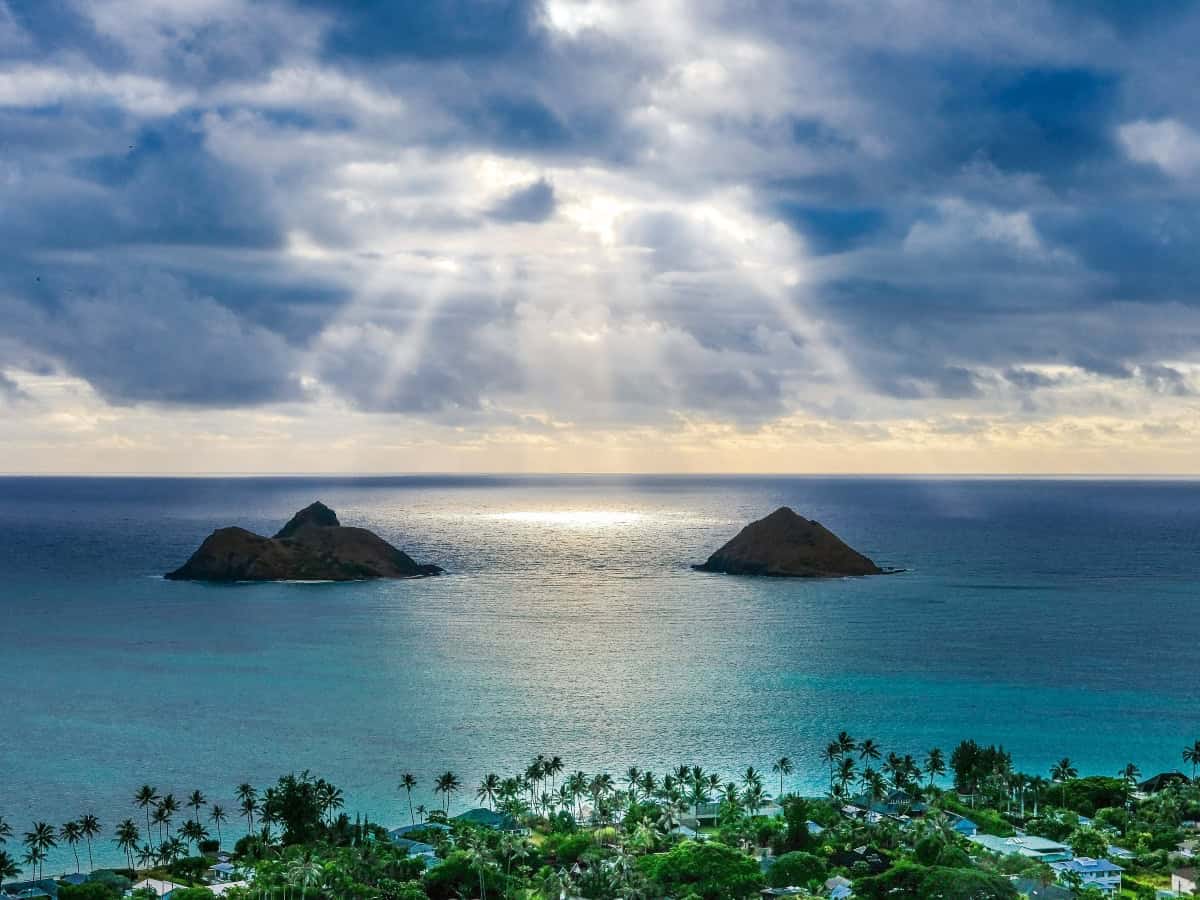 mountain overlook of kailua ocean 